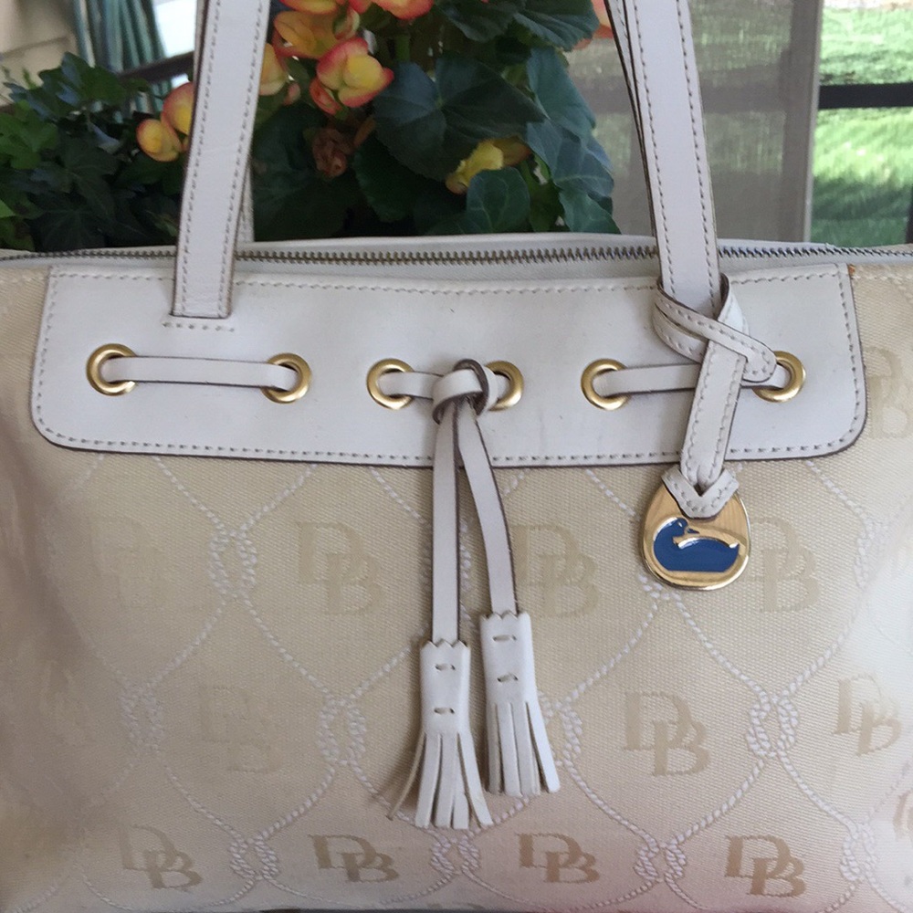 Dooney and Bourke off white/white large Satchel